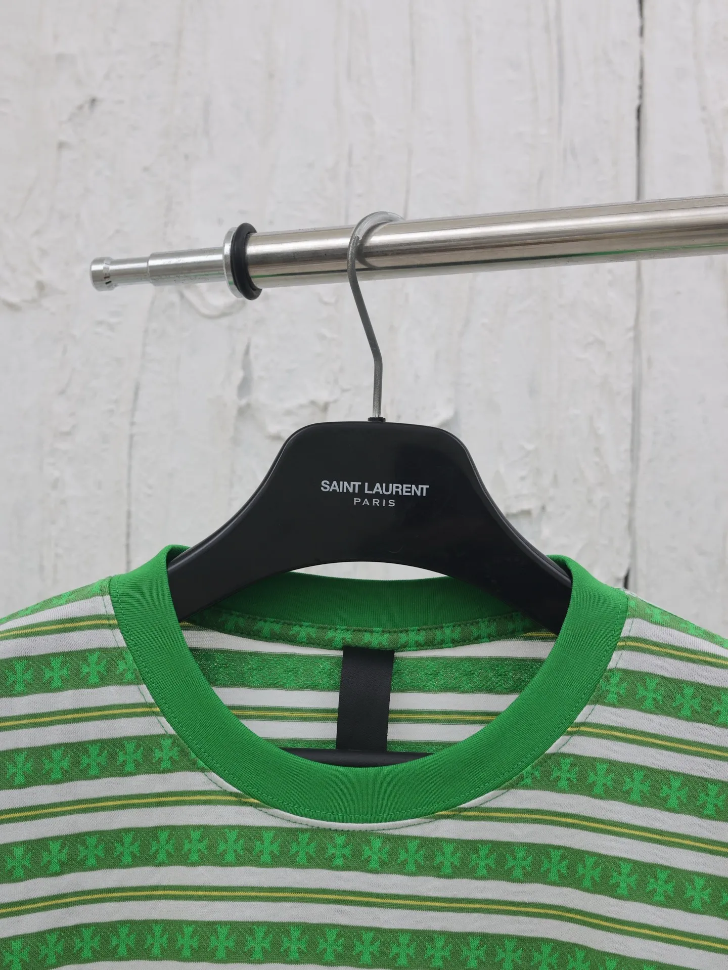 🅿️290 Chrome hearts*/Chrome Hearts 25 new style yarn-dyed full-print short-sleeved T-shirt. The minimum order of yarn-dyed fabric is one thousand meters. The cost is expensive. The embroidery uses imported embroidery machines. Size: S/M/L